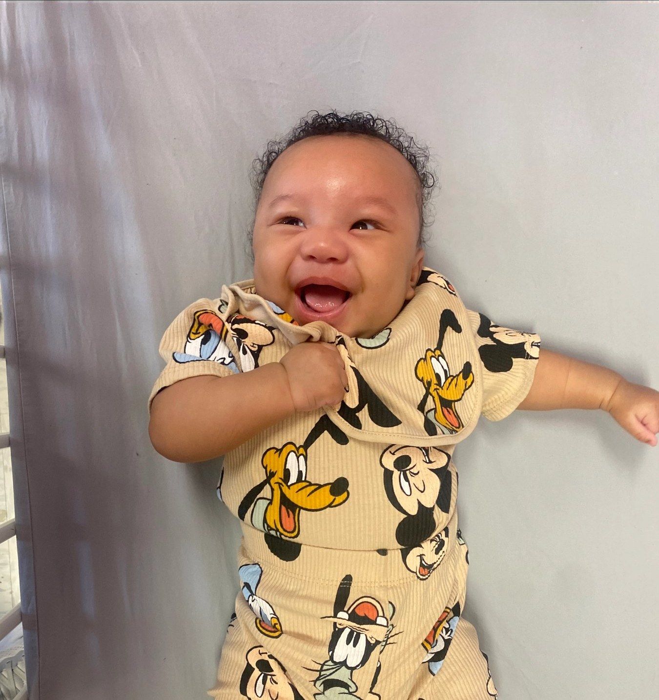 A laughing baby at Kidco